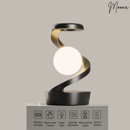 Levitating 3D Desk Lamp with Wireless Charging